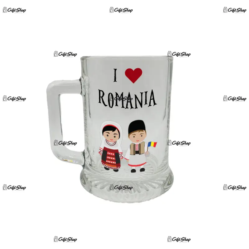 I love romania, halba cu mesaj 4